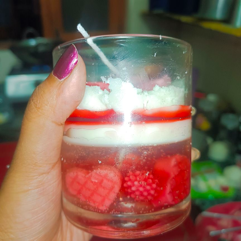 Rose Scented Heart Candle