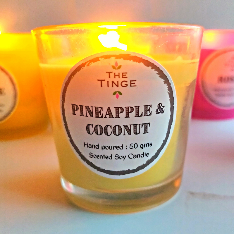 Sandalwood & Spearmint Scented Soy Wax Shot Glass Candle